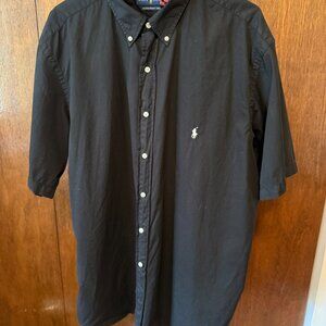 Ralph Lauren Feather weight Twill Black Shirt Sz 2XB
